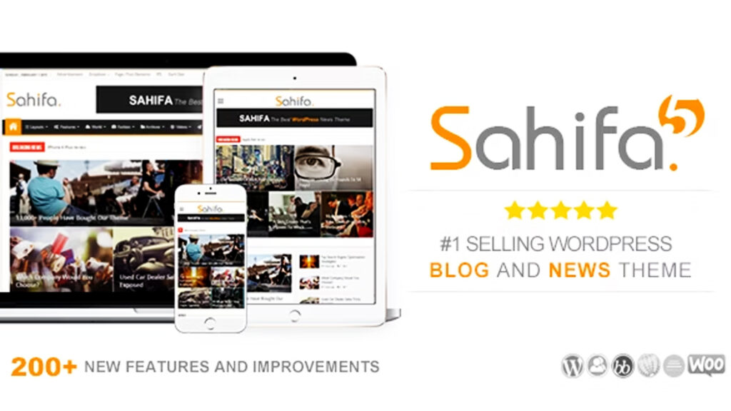 Another top contender in the world of news WordPress themes, Sahifa boasts a clean and modern design perfect for news and magazine websites.